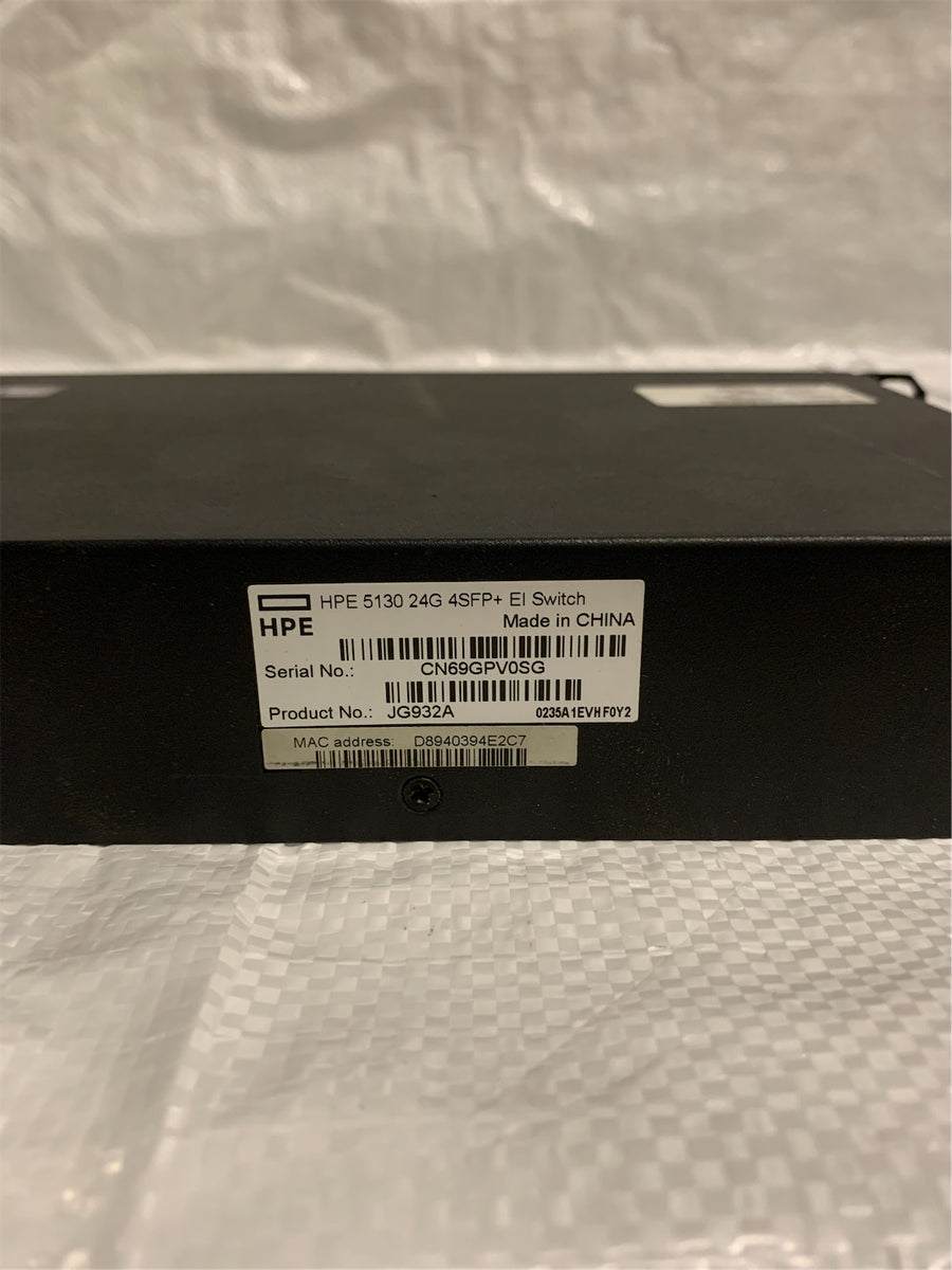 JG932A HPE FLEXNETWORK 5130 24G 4SFP+ EI SWITCH – TDS Inc.