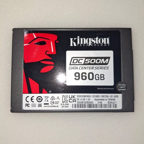 Kingston SEDC500M/960G DC500M 2.5in SSD SATA 960GB 6GB/s 9319805 9907266-021.A00G