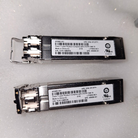 455885-001 455883-B21 456096-001 HP BladeSystem c-Class 10Gbps SFP+ SR G7 G8 G9 Transceiver