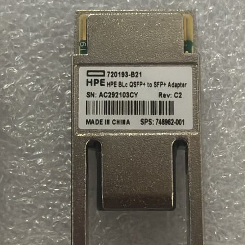720193-B21 HPE BLC QSFP+ to SFP+ Adapter 746962-001