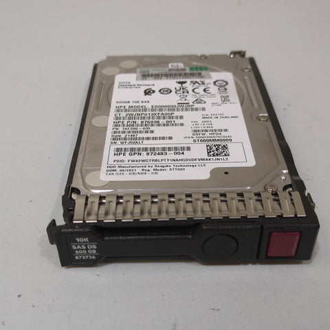 HPE 600GB SAS 12G Enterprise 10K SFF 2.5in SC HDD 872736-001 872483-004 876938-001 1XF200-035