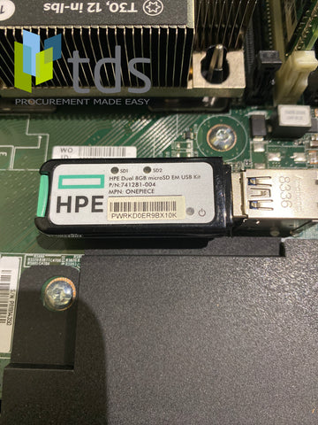 741281-004 HPE Dual 8GB MicroSD EM USB Kit - No MicroSD Cards
