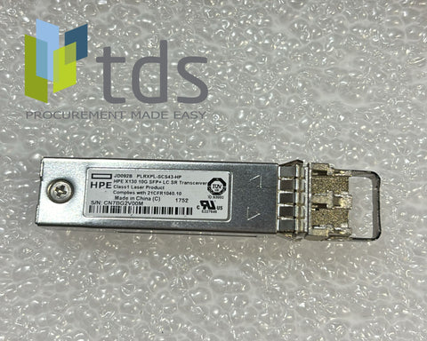 JD092B HPE Networking X130 10G SFP+ LC SR transceiver