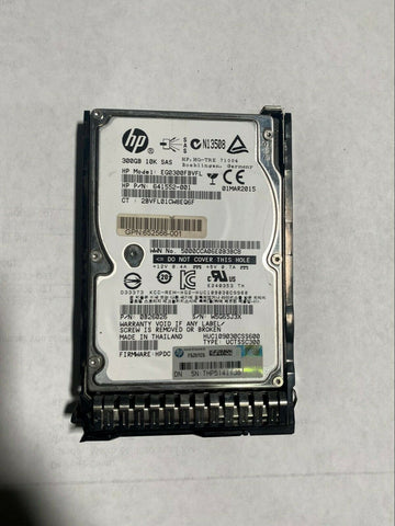 HP G8/G9 300GB 6G 10K 2.5 SAS 641552-001 507129-004 652564-B21 653955-001