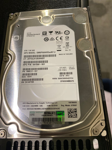 P9B44B 841590-001 846590-001 HPE 3PAR 8000 8TB SAS 7.2K LFF HDD
