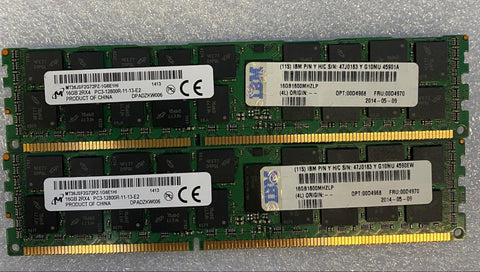 IBM 16GBRDIMM 00D4970 LOT OF 5