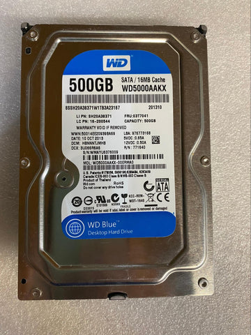 WESTERN DIGITAL 500Gb 3.5 7.2K RPM SATA Hard Disk Drive HDD 03T7041